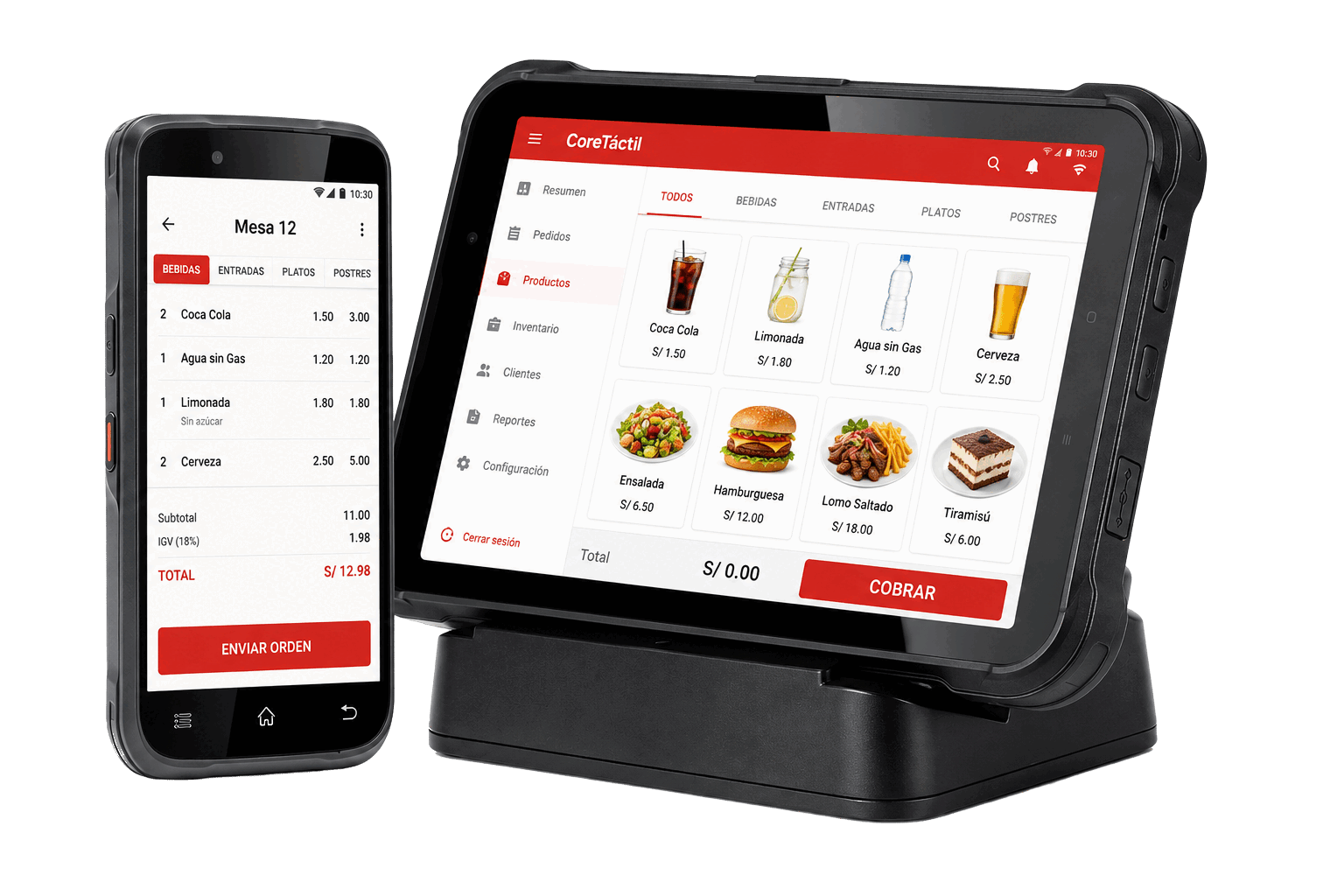 PDA y tablet con software CoreTáctil de CORESA Palma